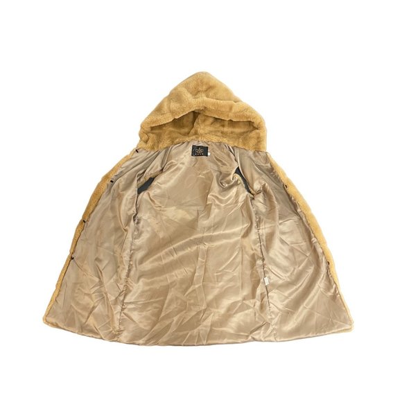 Women's Sand Brown Faux Fur Vest Qiye Size M, hook and eye clousure - Picture 9 of 10